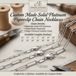 Load image into Gallery viewer, Paperclip Cable Links 950 Platinum Chain 1.60mm, 2.20mm, 2.70mm Widths
