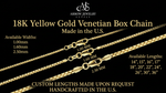Load image into Gallery viewer, 18K Yellow Solid Gold Venetian Box Necklace Chain
