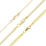 Load image into Gallery viewer, 18K Yellow Solid Gold Venetian Box Necklace Chain
