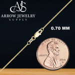 Load image into Gallery viewer, 18K Yellow Solid Gold Heavy Round Cable Link Necklace Chain
