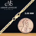 Load image into Gallery viewer, 18K Yellow Solid Gold Heavy Round Cable Link Necklace Chain
