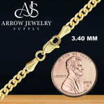 Load image into Gallery viewer, 18K Yellow Solid Gold Classic Curb Cuban Link Necklace Chain
