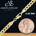 Load image into Gallery viewer, 18K Yellow Solid Gold Classic Curb Cuban Link Necklace Chain

