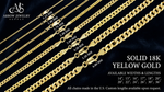 Load image into Gallery viewer, 18K Yellow Solid Gold Classic Curb Cuban Link Necklace Chain
