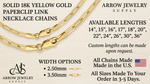 Load image into Gallery viewer, 18K Yellow Solid Gold Paperclip Cable Links Necklace Chain
