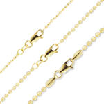 Load image into Gallery viewer, 18K Yellow Solid Gold Diamond Cut Round Ball Bead Bracelet 1.2, 1.5, and 1.9mm Widths
