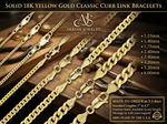 Load image into Gallery viewer, 18K Yellow Solid Gold Classic Curb Cuban Bracelet Any length custom made
