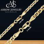Load image into Gallery viewer, 18K Yellow Gold Mariner Curb Link Chain Bracelet in 2.6mm and 3.7mm Widths
