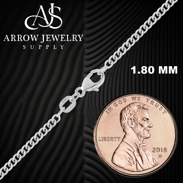 Solid 950 Platinum Curb Cuban Link Bracelet