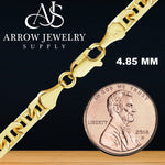Load image into Gallery viewer, Solid 14K Yellow Gold Anchor Mariner Cable Link Chain Necklace - Custom Length

