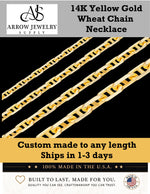 Load image into Gallery viewer, Solid 14K Yellow Gold Anchor Mariner Cable Link Chain Necklace - Custom Length
