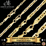 Load image into Gallery viewer, Solid 14K Yellow Gold Anchor Mariner Cable Link Chain Necklace - Custom Length
