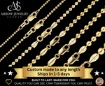 Load image into Gallery viewer, Solid 14K Yellow Gold Round Ball Bead Chain Necklace Made in any Custom Length
