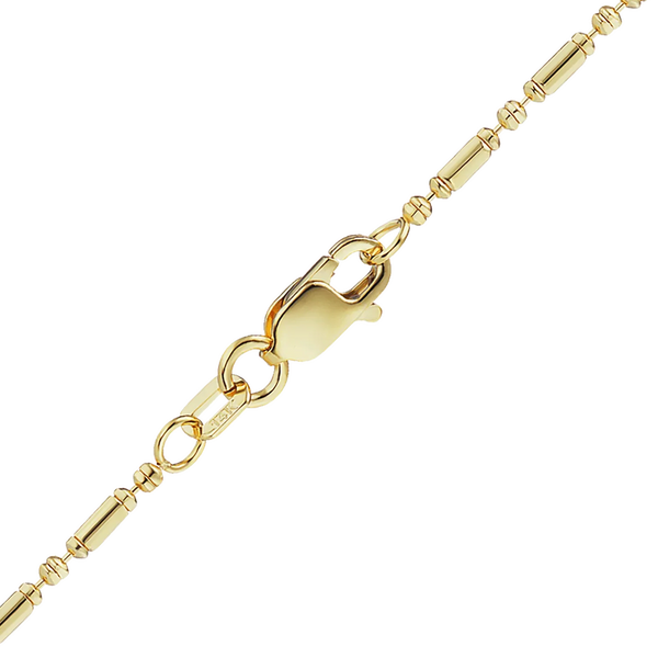 Solid 14K Yellow Gold Alternating Ball Bead Custom Length Necklace