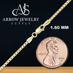 Load image into Gallery viewer, Solid 14K Yellow Gold Venetian Box Chain Necklace Made in any Custom Length
