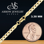 Load image into Gallery viewer, Solid 14K Yellow Gold Venetian Box Chain Necklace Made in any Custom Length
