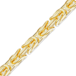 Load image into Gallery viewer, Solid 14K Yellow Gold Custom Length Handmade Byzantine Chain Necklace
