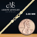 Load image into Gallery viewer, Solid 14K Yellow Gold Round Smooth Box Chain Necklace Made in any Custom Length
