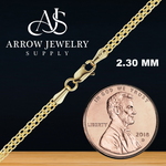 Load image into Gallery viewer, Solid 14K Yellow Gold Double Bizmark Chain Necklace 15" - 36" Lengths
