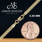 Load image into Gallery viewer, Solid 14K Yellow Gold Double Bizmark Chain Necklace 15" - 36" Lengths
