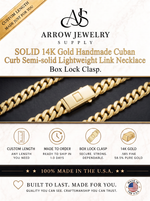 Load image into Gallery viewer, 14K Yellow Gold Handmade Cuban Curb Link Custom Length Chain Necklace
