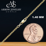 Load image into Gallery viewer, Solid 14K Yellow Gold Elongated Cable Necklace Made in any Custom Length
