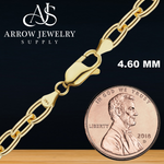 Load image into Gallery viewer, Solid 14K Yellow Gold Elongated Cable Necklace Made in any Custom Length
