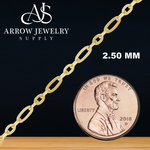 Load image into Gallery viewer, Solid 14K Yellow Gold Custom Length Diamond Cut Cable Figaro Chain Necklace

