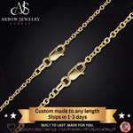 Load image into Gallery viewer, Solid 14K Yellow Gold Flat Twisted Cable Chain Necklace Made in Custom Length
