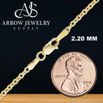 Load image into Gallery viewer, Solid 14K Yellow Gold Heavy Round Cable Link Custom Length Chain Necklace
