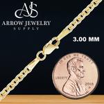 Load image into Gallery viewer, Solid 14K Yellow Gold Heavy Round Cable Link Custom Length Chain Necklace
