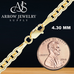 Load image into Gallery viewer, Solid 14K Yellow Gold Heavy Round Cable Link Custom Length Chain Necklace
