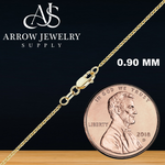 Load image into Gallery viewer, Solid 14K Yellow Gold Heavy Round Cable Link Custom Length Chain Necklace
