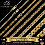 Load image into Gallery viewer, Solid 14K Yellow Gold Heavy Round Cable Link Custom Length Chain Necklace
