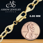 Load image into Gallery viewer, Solid 14K Yellow Gold Light Round Cable Link Custom Length Chain Necklace
