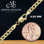Load image into Gallery viewer, Solid 14K Yellow Gold Medium Round Cable Link Custom Length Chain Necklace
