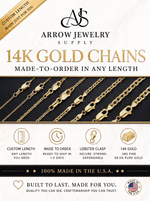 Load image into Gallery viewer, Solid 14K Yellow Gold Medium Round Cable Link Custom Length Chain Necklace
