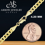 Load image into Gallery viewer, Solid 14K Yellow Gold Classic Curb Cuban Link Custom Length Chain Necklace
