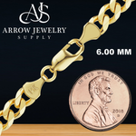 Load image into Gallery viewer, Solid 14K Yellow Gold Classic Curb Cuban Link Custom Length Chain Necklace
