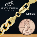 Load image into Gallery viewer, Solid 14K Yellow Gold Classic Curb Cuban Link Custom Length Chain Necklace
