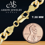 Load image into Gallery viewer, Solid 14K Yellow Gold Classic Curb Cuban Link Custom Length Chain Necklace
