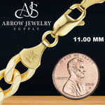 Load image into Gallery viewer, Solid 14K Yellow Gold Classic Curb Cuban Link Custom Length Chain Necklace
