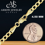 Load image into Gallery viewer, Solid 14K Yellow Gold Light Curb Cuban Link Custom Length Chain Necklace
