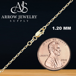 Load image into Gallery viewer, Solid 14K Yellow Gold Elongated Diamond Cut Cable Link Chain Necklace
