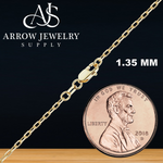 Load image into Gallery viewer, Solid 14K Yellow Gold Elongated Diamond Cut Cable Link Chain Necklace

