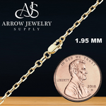 Load image into Gallery viewer, Solid 14K Yellow Gold Elongated Diamond Cut Cable Link Chain Necklace
