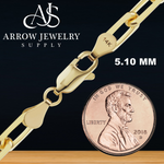 Load image into Gallery viewer, Solid 14K Yellow Gold Elongated Diamond Cut Cable Link Chain Necklace
