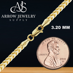 Load image into Gallery viewer, Solid 14K Yellow Gold Franco Foxtail Chain Necklace - Custom Length
