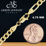 Load image into Gallery viewer, Solid 14K Yellow Gold Classic Figaro Link Chain Necklace - Custom Length
