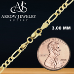 Load image into Gallery viewer, Solid 14K Yellow Gold Classic Figaro Link Chain Necklace - Custom Length
